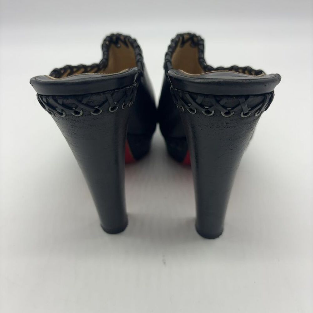 Christian Louboutin Black and Red Mules - Picture 2 of 4
